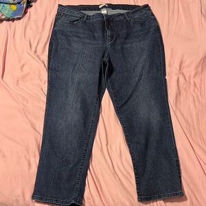 Dark Blue Straight Leg Women's Jeans